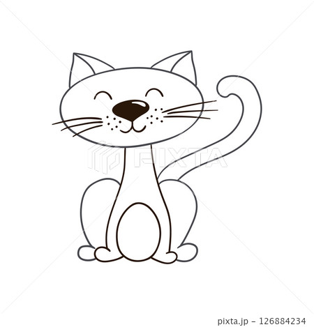 Illustration in hand draw style. Icon, sign, sticker, pin, logo 126884234