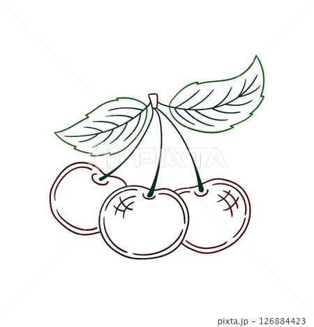 Illustration in hand draw style. Icon, sign, sticker, pin, logo 126884423