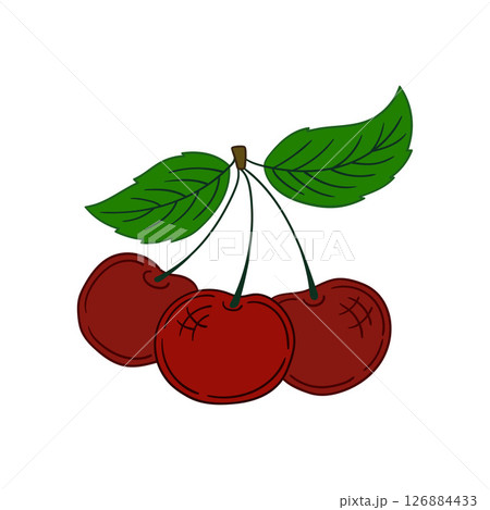 Illustration in hand draw style. Icon, sign, sticker, pin, logo 126884433