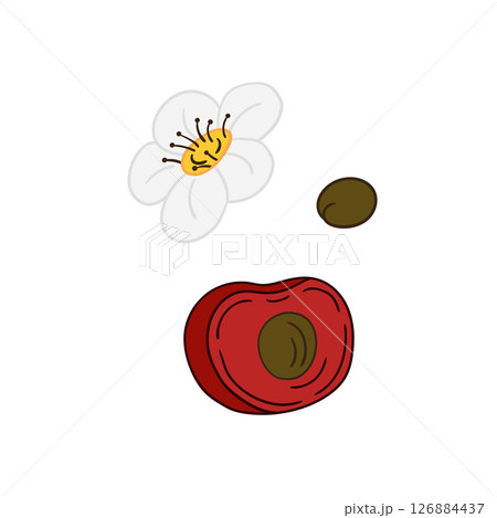 Illustration in hand draw style. Icon, sign, sticker, pin, logo 126884437