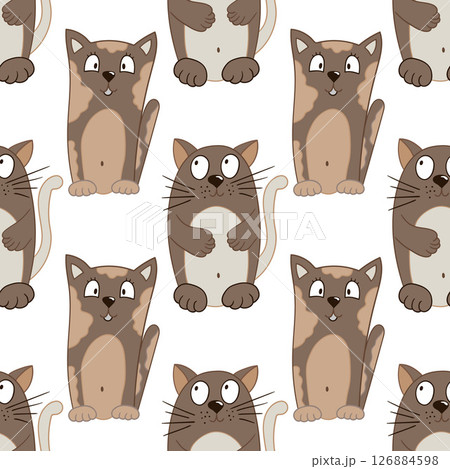Seamless cute pattern. Pattern for textiles in hand draw style Seamless cute pattern. Pattern for textiles in hand draw style 126884598