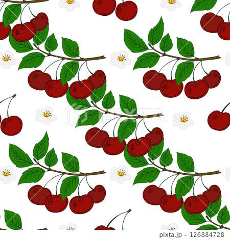 Seamless cute pattern. Pattern for textiles in hand draw style Seamless cute pattern. Pattern for textiles in hand draw style 126884728