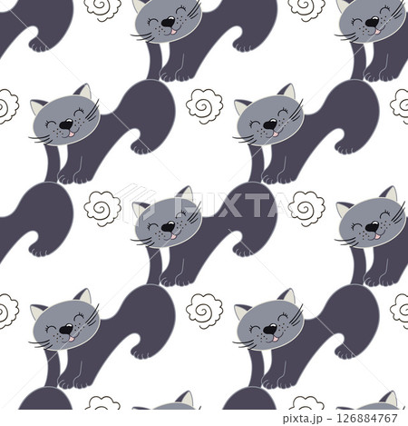 Seamless cute pattern. Pattern for textiles in hand draw style 126884767