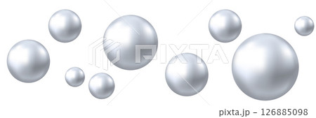 Chrome, silver or aluminum  3d sphere. 126885098