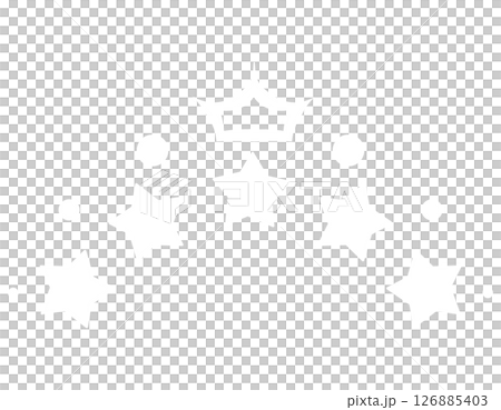 白い星と王冠 126885403