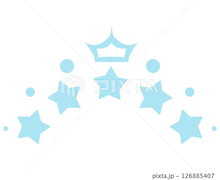 水色の星と王冠 水色の星と王冠 126885407