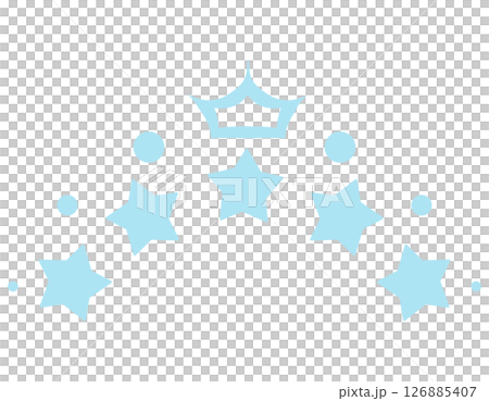 水色の星と王冠 水色の星と王冠 126885407