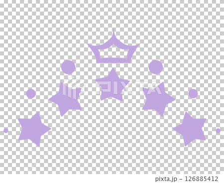 淡紫色的星星和皇冠 126885412
