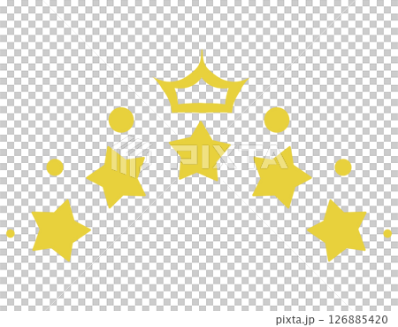 黃色星星和皇冠 126885420