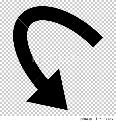 カーブする矢印のアイコン カーブする矢印のアイコン 126885485