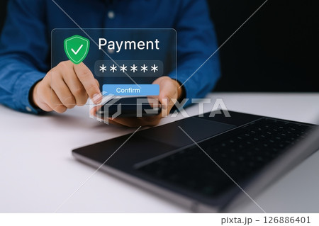 Secure Online Payment Authorization Concept 126886401