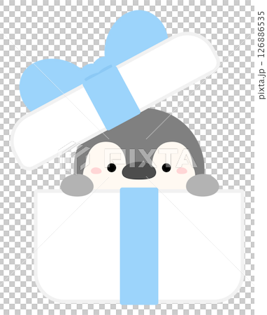 Presents, gift boxes and penguins 126886535
