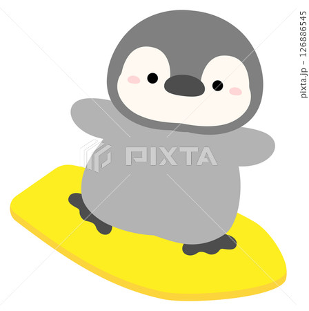 サーフィンをするペンギン 126886545