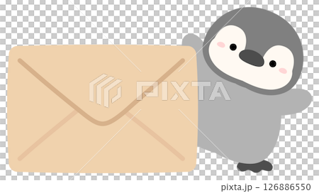 Penguin with letter 126886550