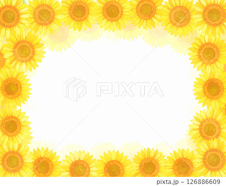ひまわりの枠 126886609