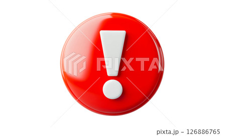 Attention sign with a red background suitable for alerts 126886765