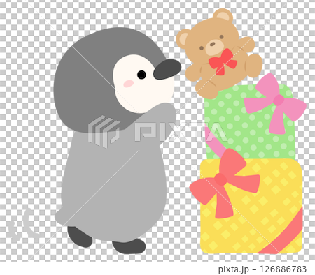 プレゼントとペンギン 126886783