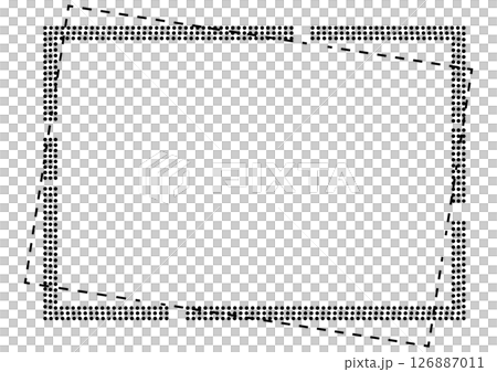 Black dots and dotted lines broken square intersecting frame background Black dots and dotted lines broken square intersecting frame background 126887011