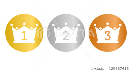 王冠ランキング円形アイコン 126887418
