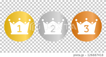 王冠ランキング円形アイコン 126887418