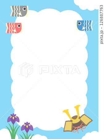 子供の日のかわいいフレーム03 126887763