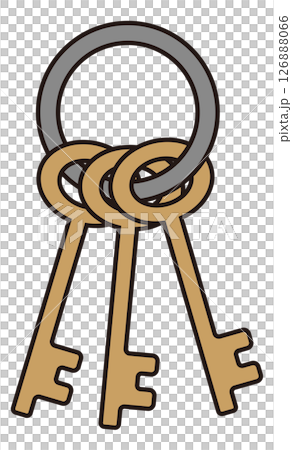 シンプルな鍵のベクターイラスト シンプルな鍵のベクターイラスト 126888066
