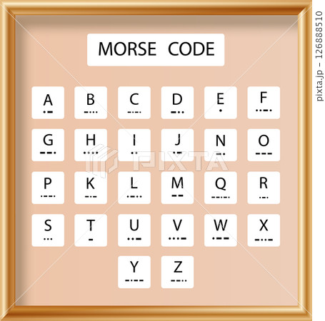 Morse Code International Morse Code on white background. Morse Code sign flat style. Vector 126888510