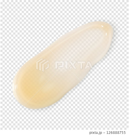 Beige moisturizing cream fluid with Centella stroke skincare beauty product transparent isolated 126888755