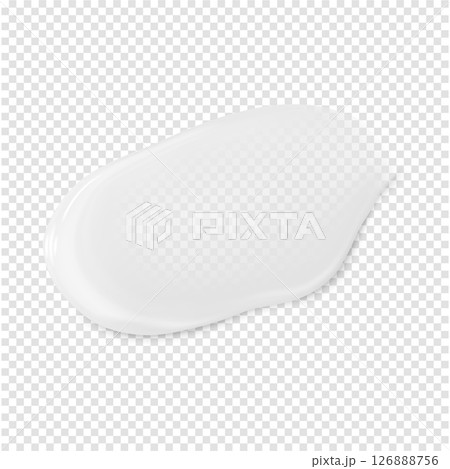 White cream moisturizer smear skincare cosmetic beauty product isolated realistic illustration White cream moisturizer smear skincare cosmetic beauty product isolated realistic illustration 126888756