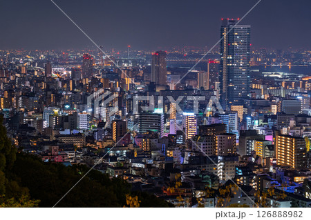 《兵庫県》神戸ビーナスブリッジ・諏訪山公園展望台の夜景 126888982