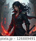異世界の黒髪の女戦士 126889491