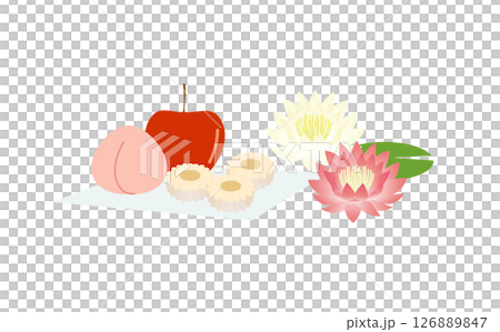 （食物和飲料）祭品插圖 126889847