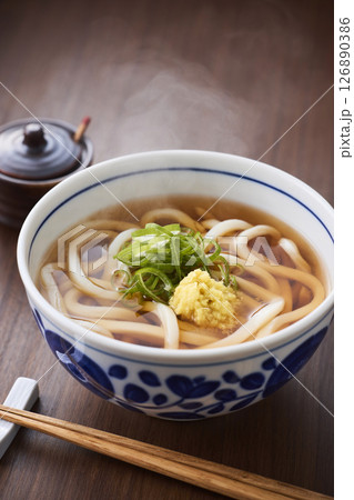 温かいかけうどん 温かいかけうどん 126890386