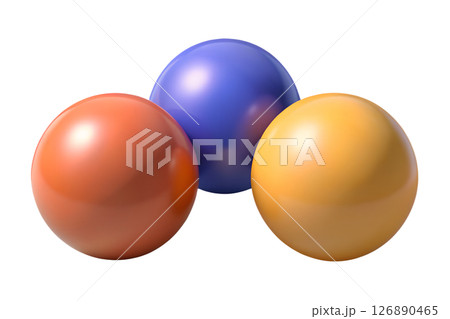 Three glossy spheres 126890465