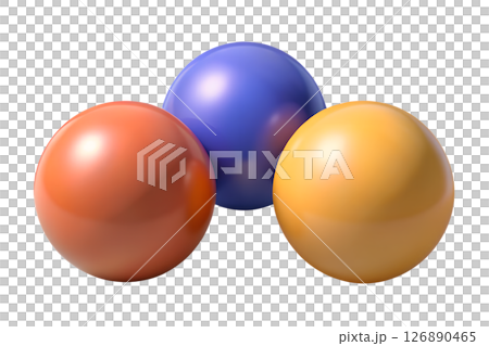 Three glossy spheres 126890465
