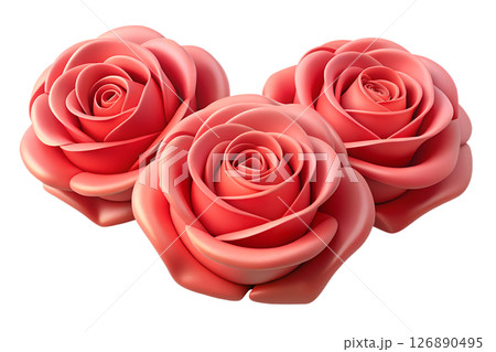 Three Coral Roses Three Coral Roses 126890495