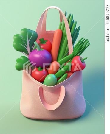 エコバックの中に野菜が入ったイラスト 126890777