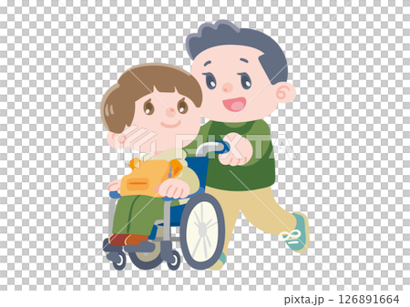 輪椅使用者及其照護人員 126891664