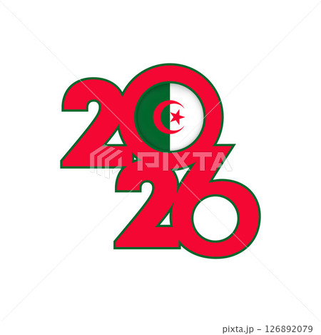 2026 banner with Algeria flag inside. 126892079