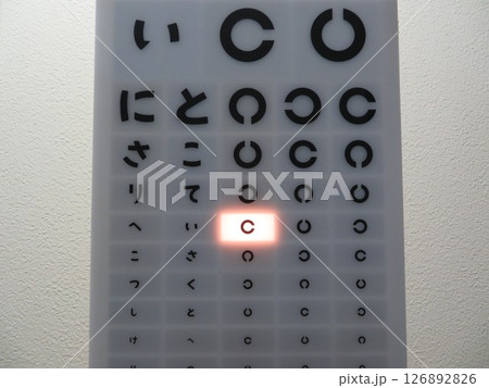 視力検査　ランドルト環 126892826