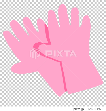 Pink rubber gloves Pink rubber gloves 126893920
