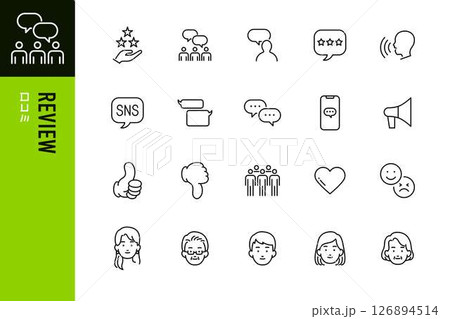 口コミのラインアイコンセット 126894514