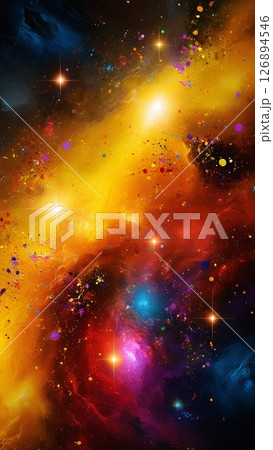 宇宙をイメージした色彩豊かな背景画像 126894546