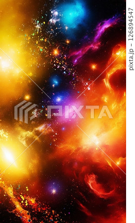 宇宙をイメージした色彩豊かな背景画像 126894547