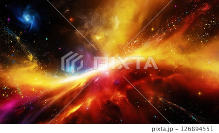 宇宙をイメージした色彩豊かな背景画像 126894551