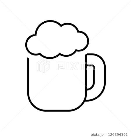 シンプルなビールのアイコンイラスト 126894591