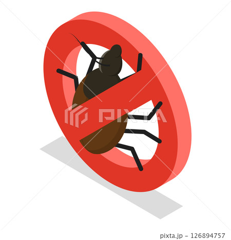 3D Isometric Flat Vector Illustration of Pest Control, Protection from Harmful Insects and Rodents. Item 2 3D Isometric Flat Vector Illustration of Pest Control, Protection from Harmful Insects and Rodents. Item 2 126894757