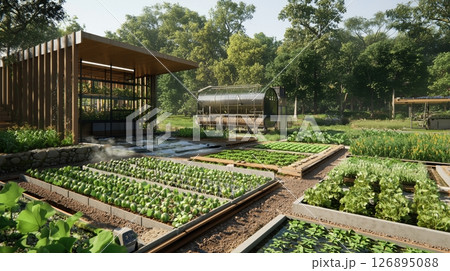 森に囲まれたエコファームと整備された菜園 森に囲まれたエコファームと整備された菜園 126895088
