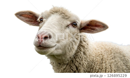 sheep isolated on white background sheep isolated on white background 126895229