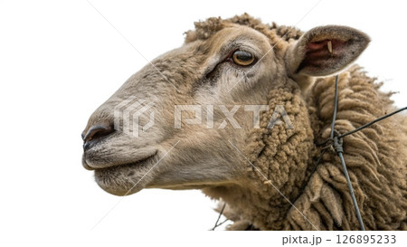 sheep isolated on white background sheep isolated on white background 126895233